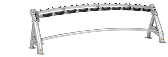 HOIST Commercial Freeweight Line Horizontal Dumbbell Rack 1-Tier CF-3461-1 