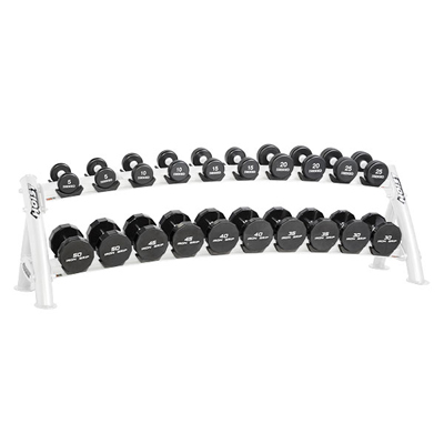 HOIST Commercial Freeweight Line Horizontal Dumbbell Rack 2-Tier CF-3461-2 