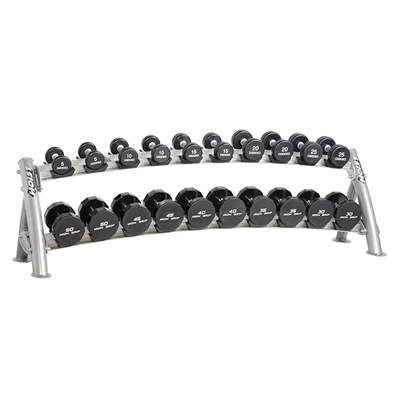 HOIST Commercial Freeweight Line Horizontal Dumbbell Rack 2-Tier CF-3461-2 