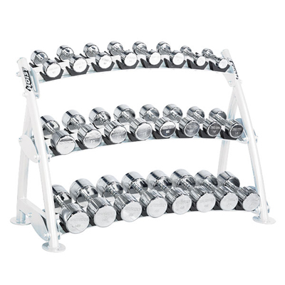 HOIST Commercial Freeweight Line 3-tier Horizontal Beauty Bell Rack (12 Pairs) CF-3462-3 